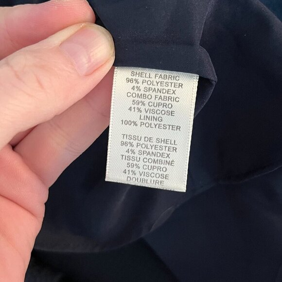 Rebecca Taylor Stacy Sleeveless Stretch‎ Piqueu and Satin Navy Dress Size 8 - Picture 9 of 9